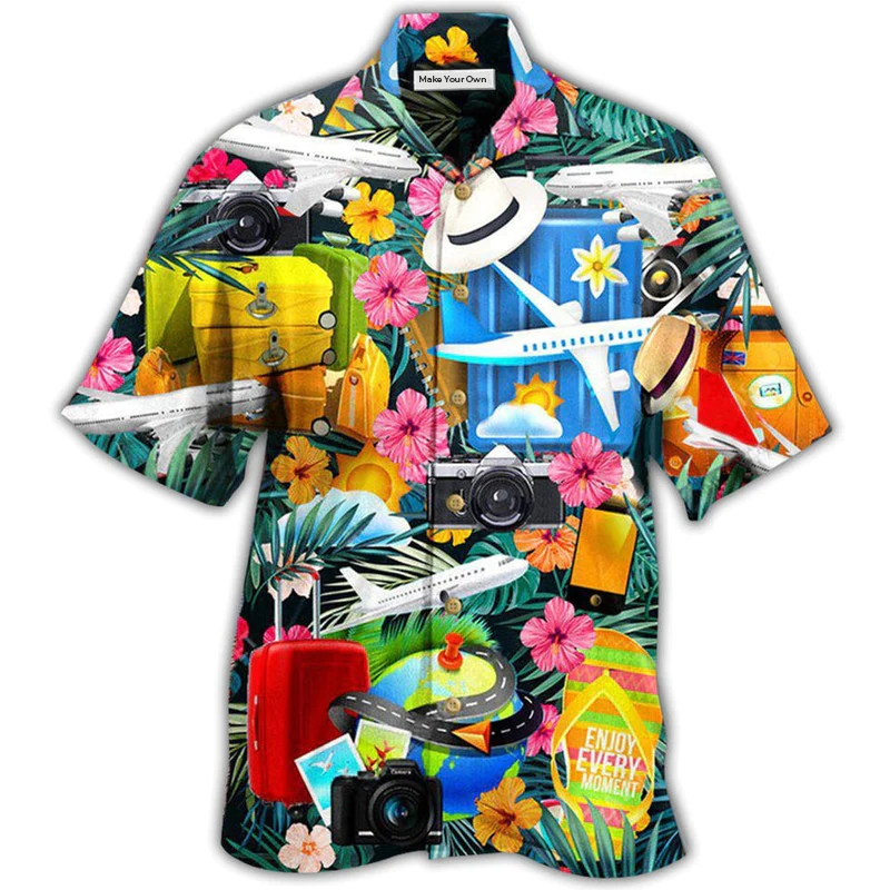 Airplane Take Your Flights Go Anywhere With Lovely Flower - Hawaiian Shirt