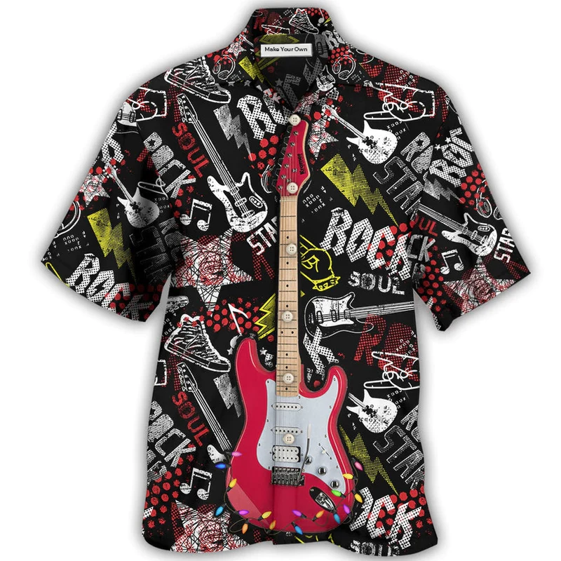 Guitar Rock Soul Merry Christmas Happy - Hawaiian Shirt