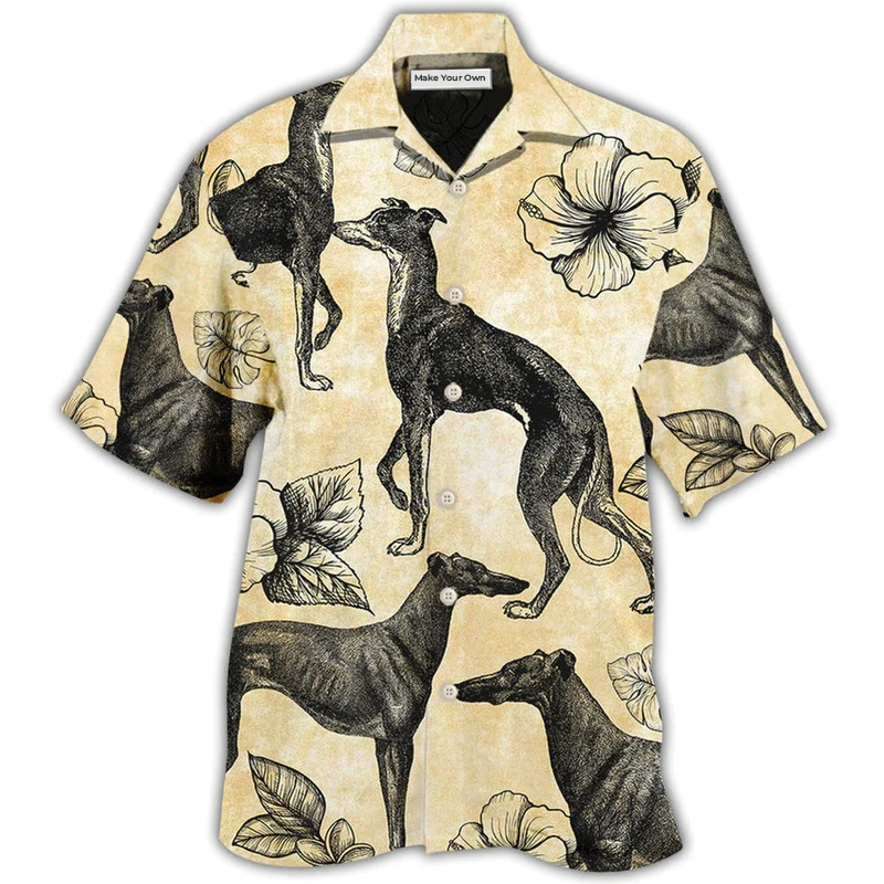 Greyhound Tropical Floral I Love That - Hawaiian Shirt