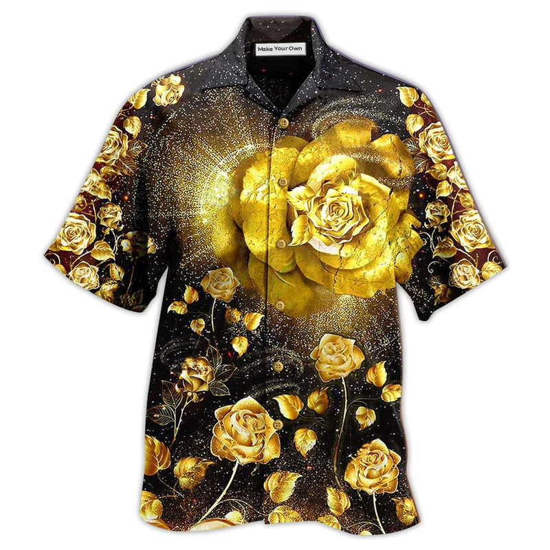 Rose Gold Flowers - Hawaiian Shirt