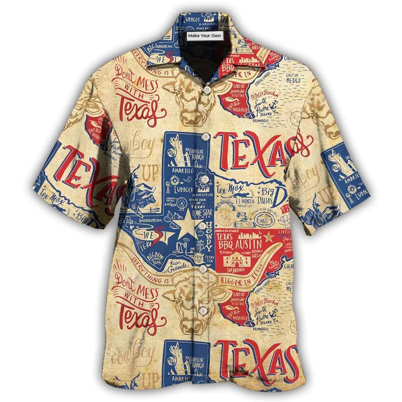Texas Peace Life Style Don't Mess - Hawaiian Shirt