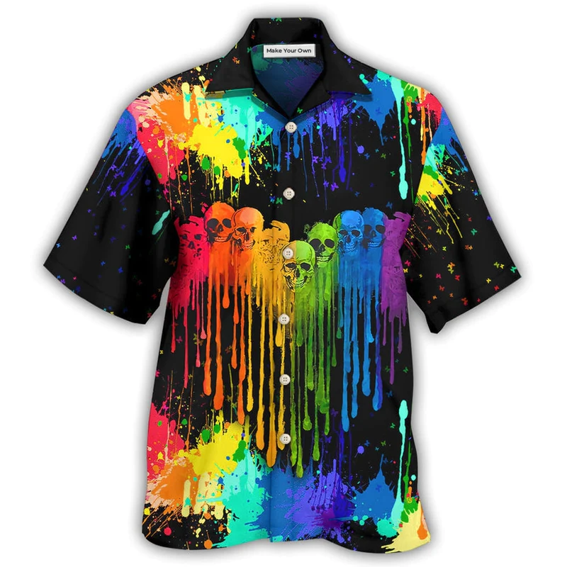 LGBT Heart Skull Style - Hawaiian Shirt