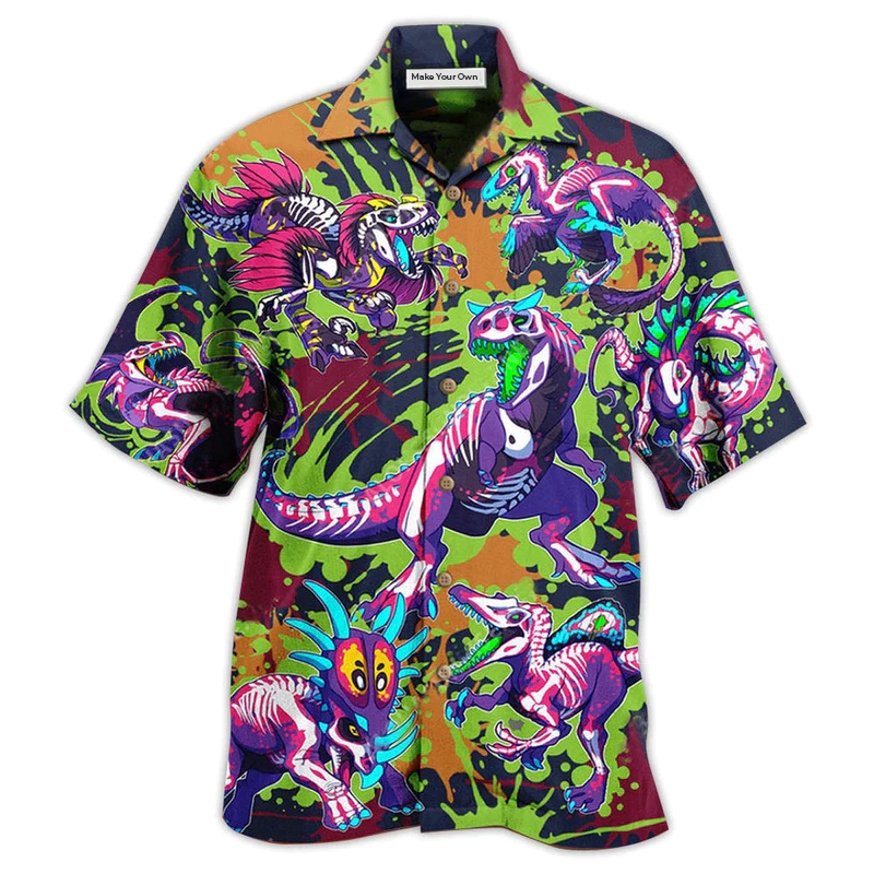 Dinosaur Don't Forget To Be Rawrsome - Hawaiian Shirt
