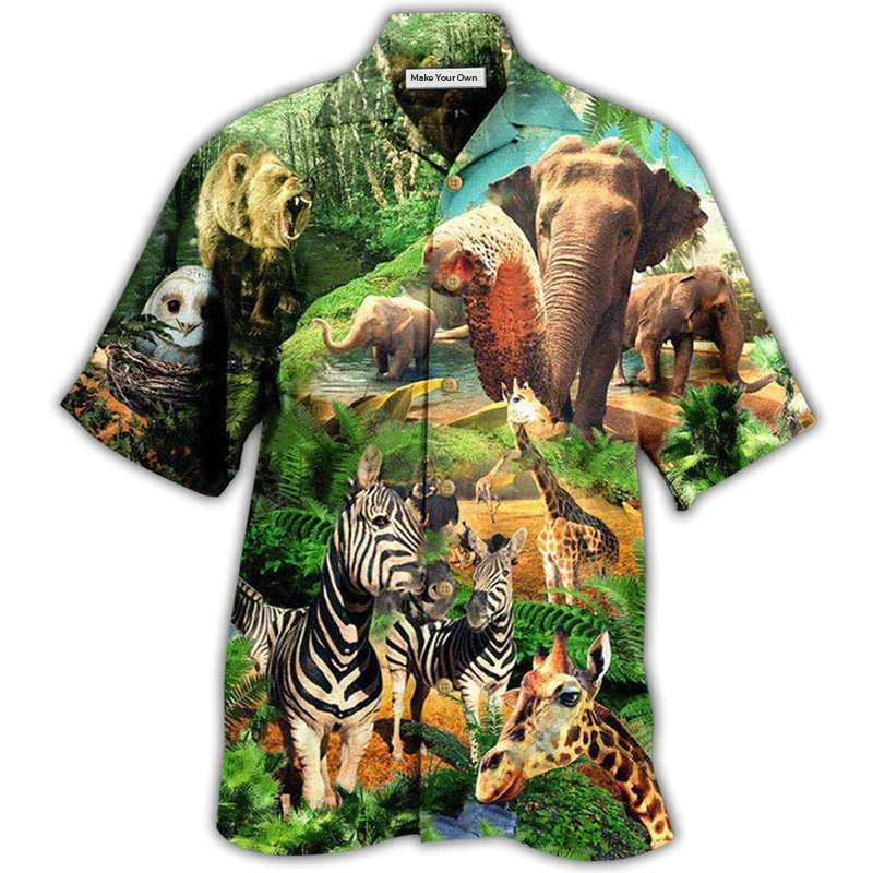 Animals Love And Conserve Our Wildlife and Diversity - Hawaiian Shirt