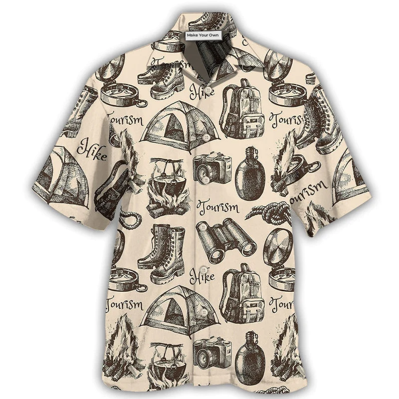 Hiking Gear Vintage Tourism - Hawaiian Shirt