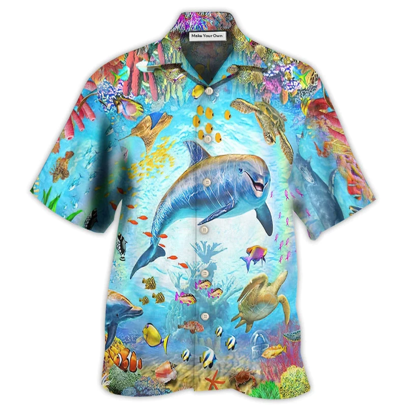 Dolphin Life In The Beautiful Ocean - Hawaiian Shirt