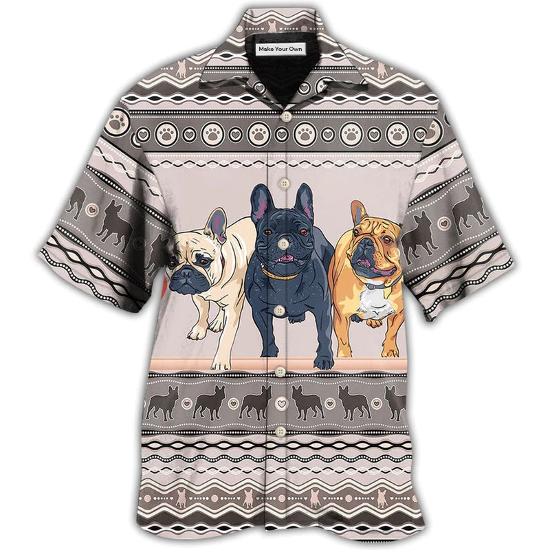 French Bulldog Lovely Pattern - Hawaiian Shirt