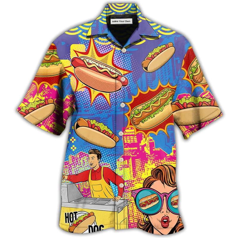 Hot Dog Pop Art Cool - Hawaiian Shirt