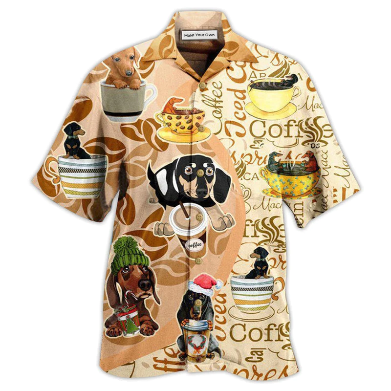 Dachshund Dog Life Is Better With Dachshund And Coffee - Hawaiian Shirt