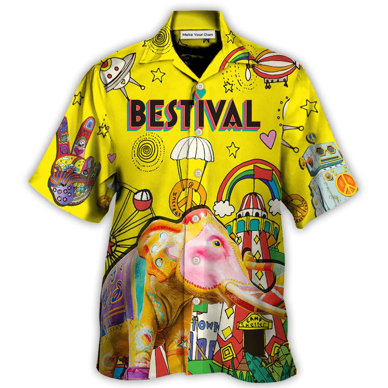 Music Bestival In My Heart Amazing Festival Colorful Style - Hawaiian Shirt
