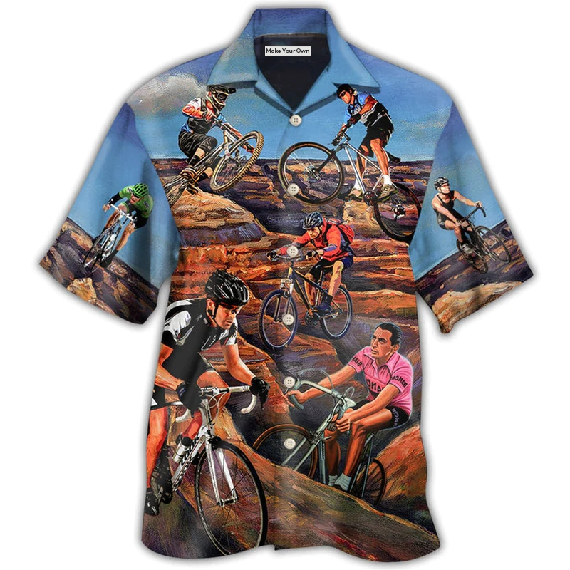 Bike Mountain Biking - Hawaiian Shirt