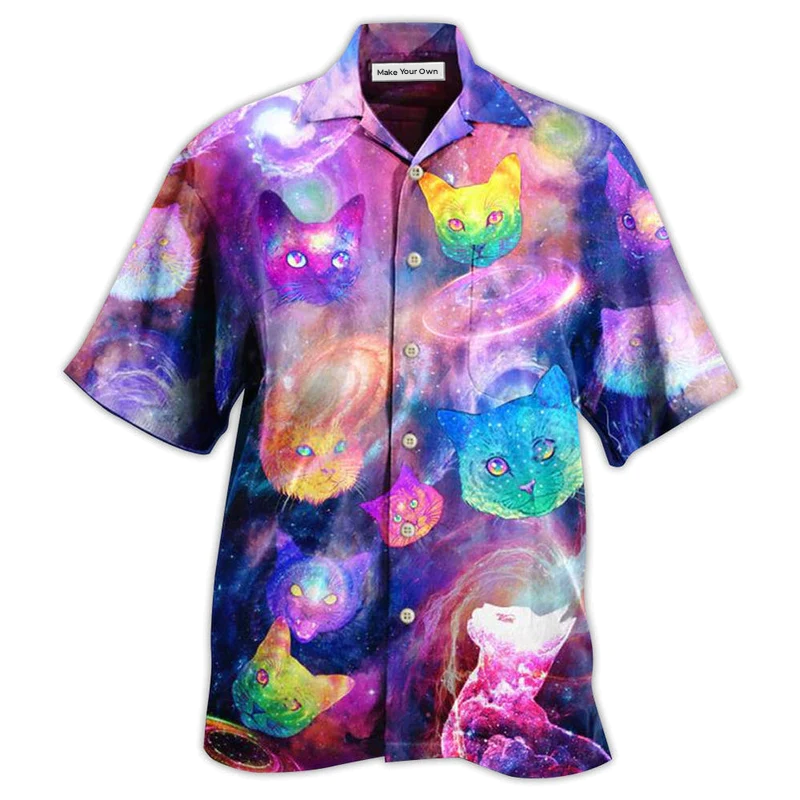 Cat Galaxy Colorfull Style - Hawaiian Shirt
