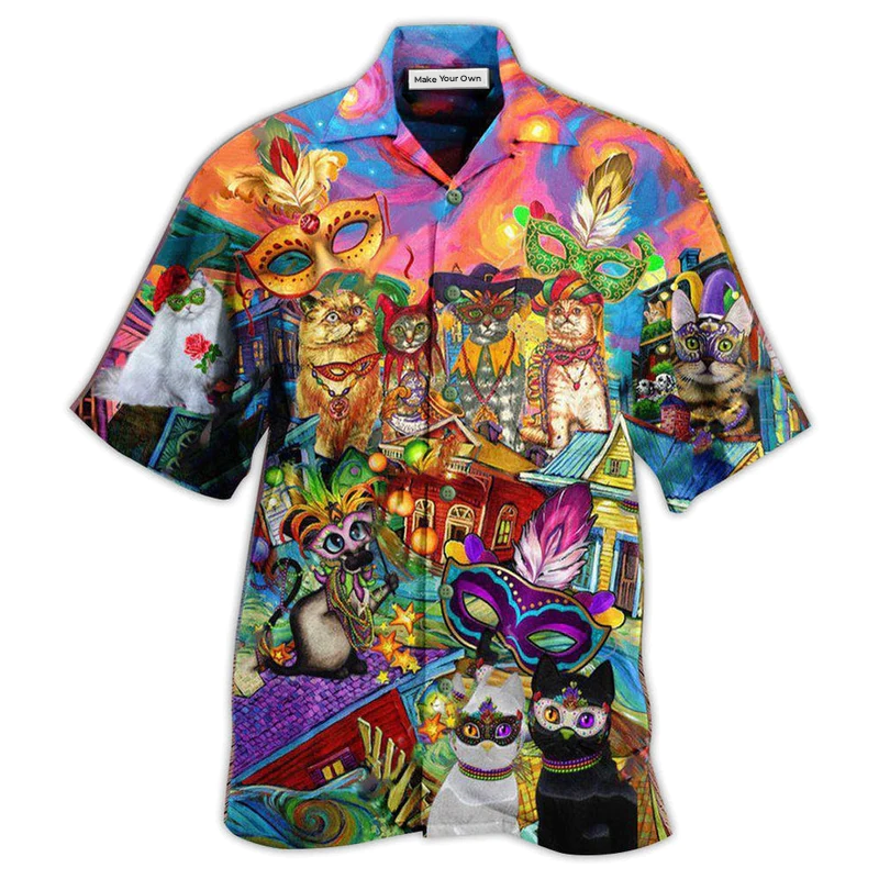 Cat Prom Lets Go Down Street Celebrate The Mardi Gras Festival - Hawaiian Shirt