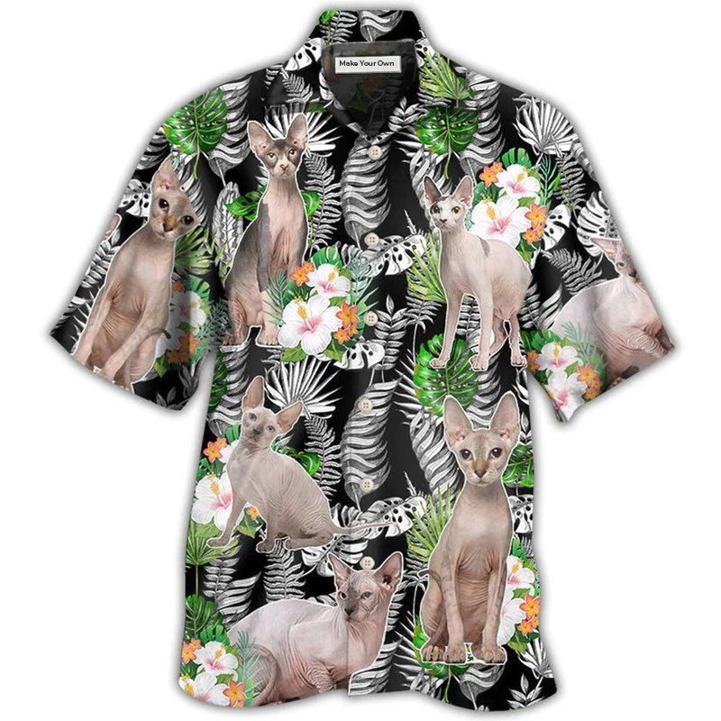 Cat Sphynx Cat Lover Tropical - Hawaiian Shirt