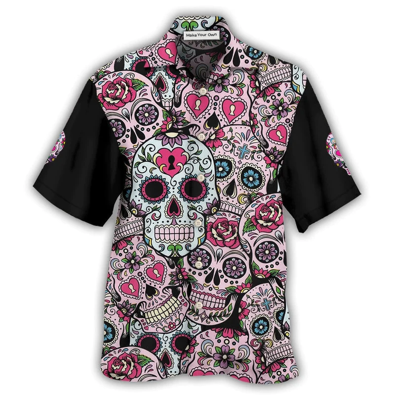 Sugar Skull Amazing Pink - Hawaiian Shirt